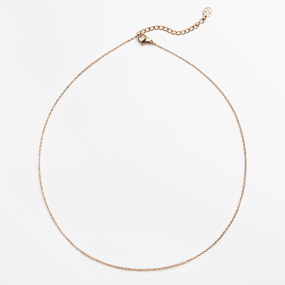 Feine Gliederkette aus Edelstahl •  Mix & Match Halskette