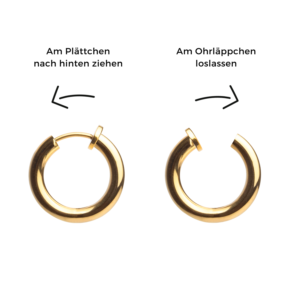 Foto von Basic Creolen Clips • Minimalistische Ohrringe Foto von Basic Creolen Clips • Minimalistische Ohrringe