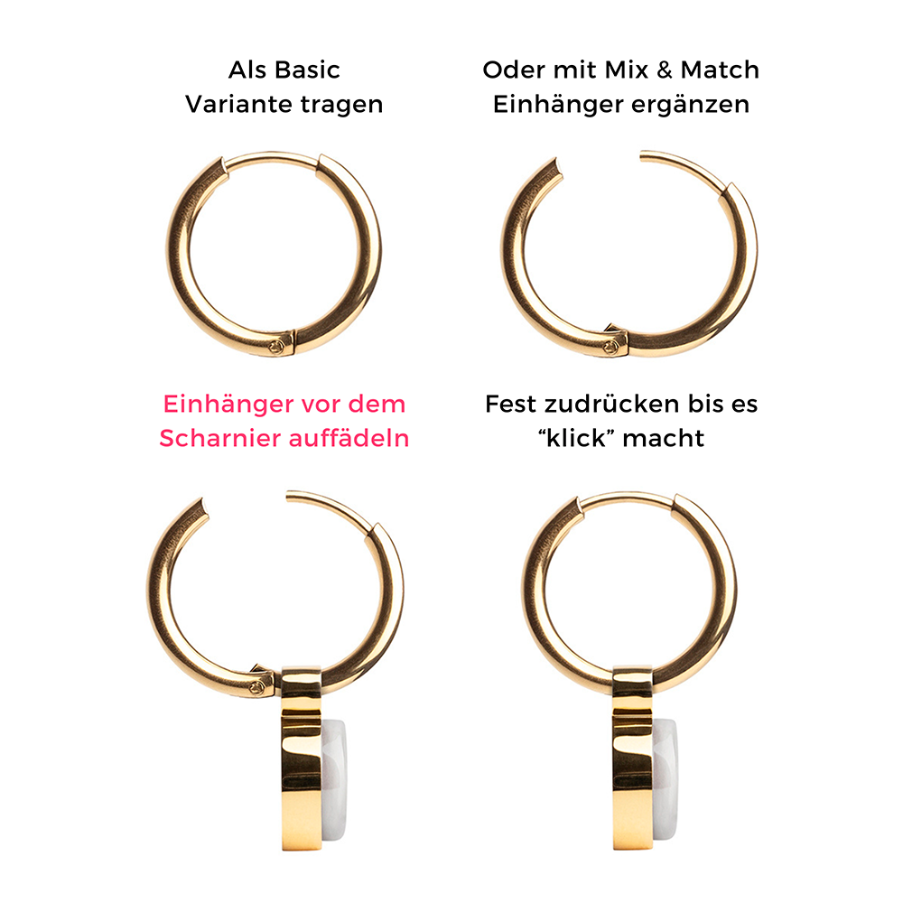 Foto von Creolen mit Charms  • Mix & Match Ohrringe • 16mm