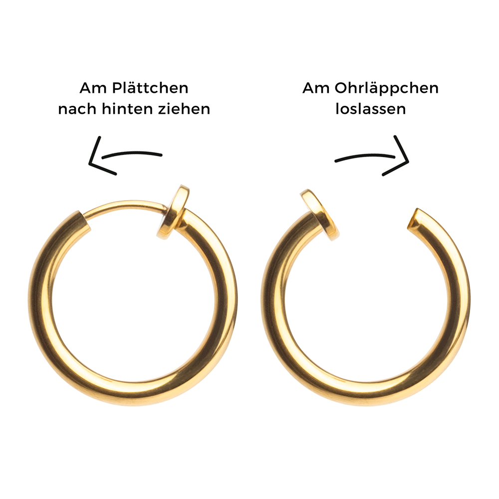 Foto von Basic Creolen Clips • Minimalistische Ohrringe Foto von Basic Creolen Clips • Minimalistische Ohrringe