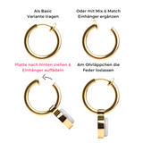 Foto von Ohrclip Creolen mit Einhänger • Mix & Match Ohrclips • 18mm