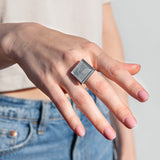 Foto von Statement ring with 20mm stone • adjustable size