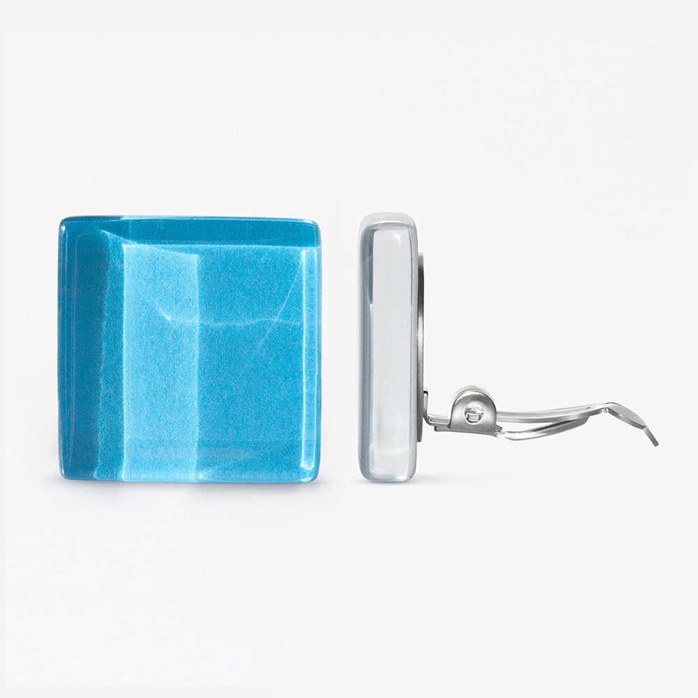 Foto von Statement Clip Ohrringe aus Glas • 20mm