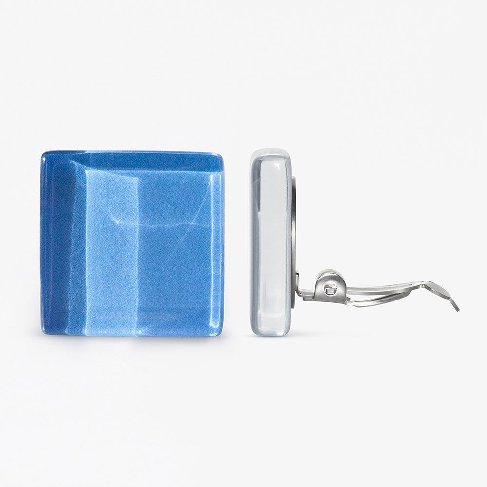 Foto von Statement Clip Ohrringe aus Glas • 20mm