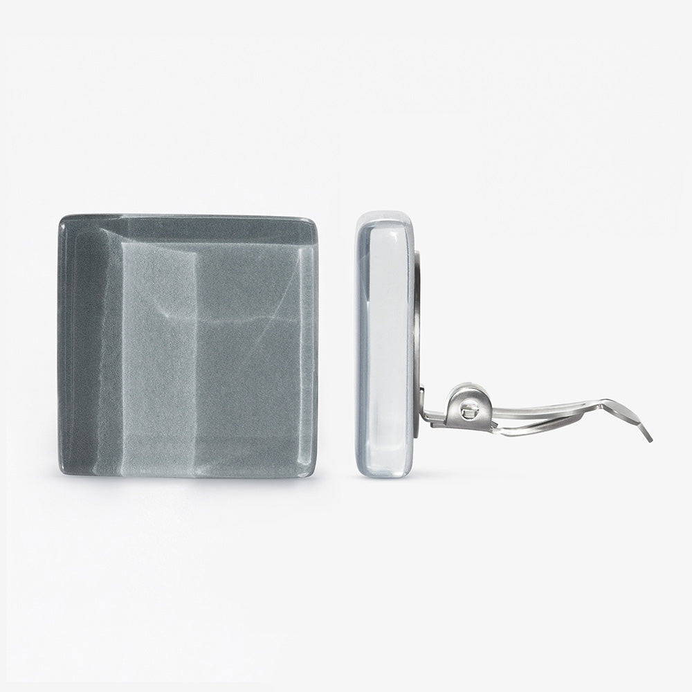 Foto von Statement Clip Ohrringe aus Glas • 20mm
