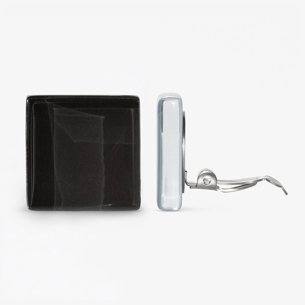 Foto von Statement Clip Ohrringe aus Glas • 20mm