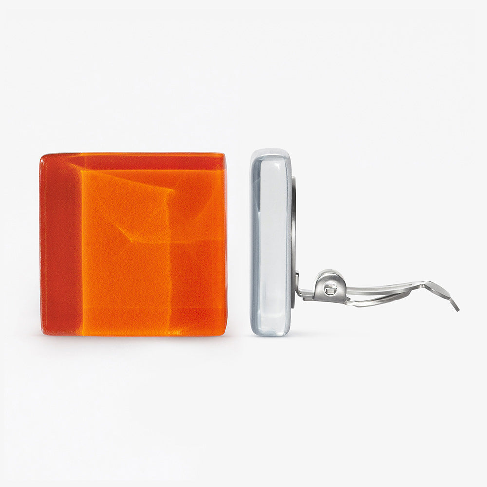Foto von Statement Clip Ohrringe aus Glas • 20mm