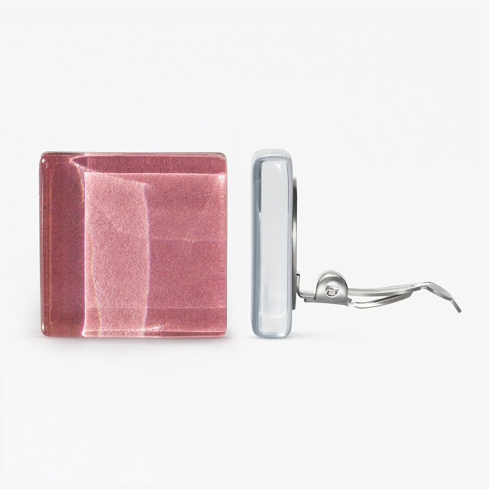 Foto von Statement Clip Ohrringe aus Glas • 20mm