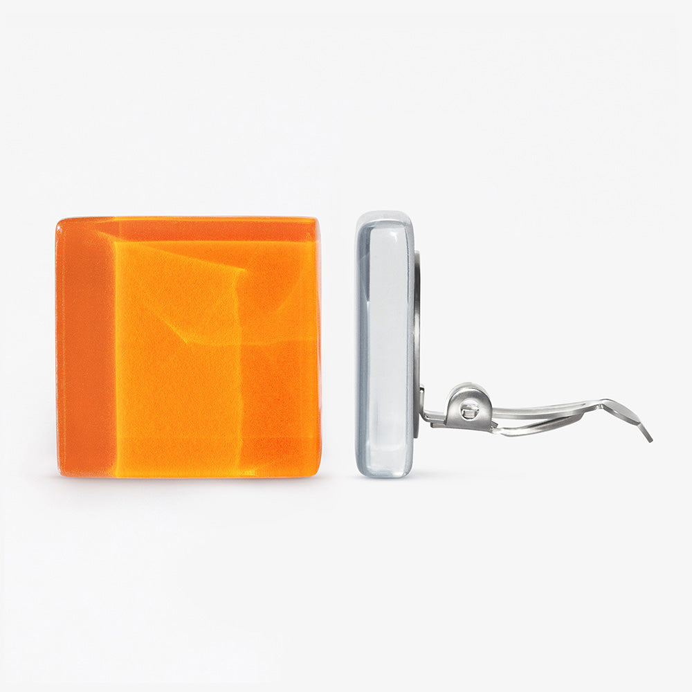 Foto von Statement Clip Ohrringe aus Glas • 20mm
