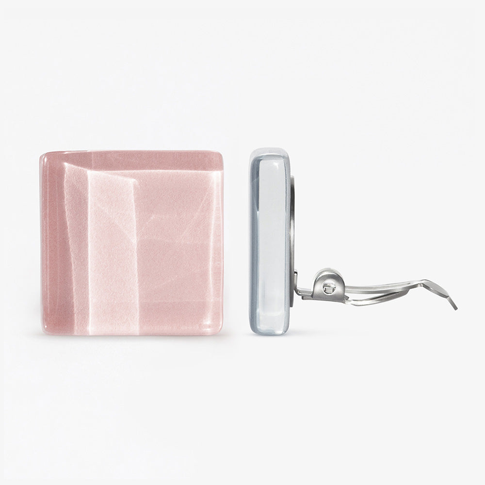 Foto von Statement Clip Ohrringe aus Glas • 20mm