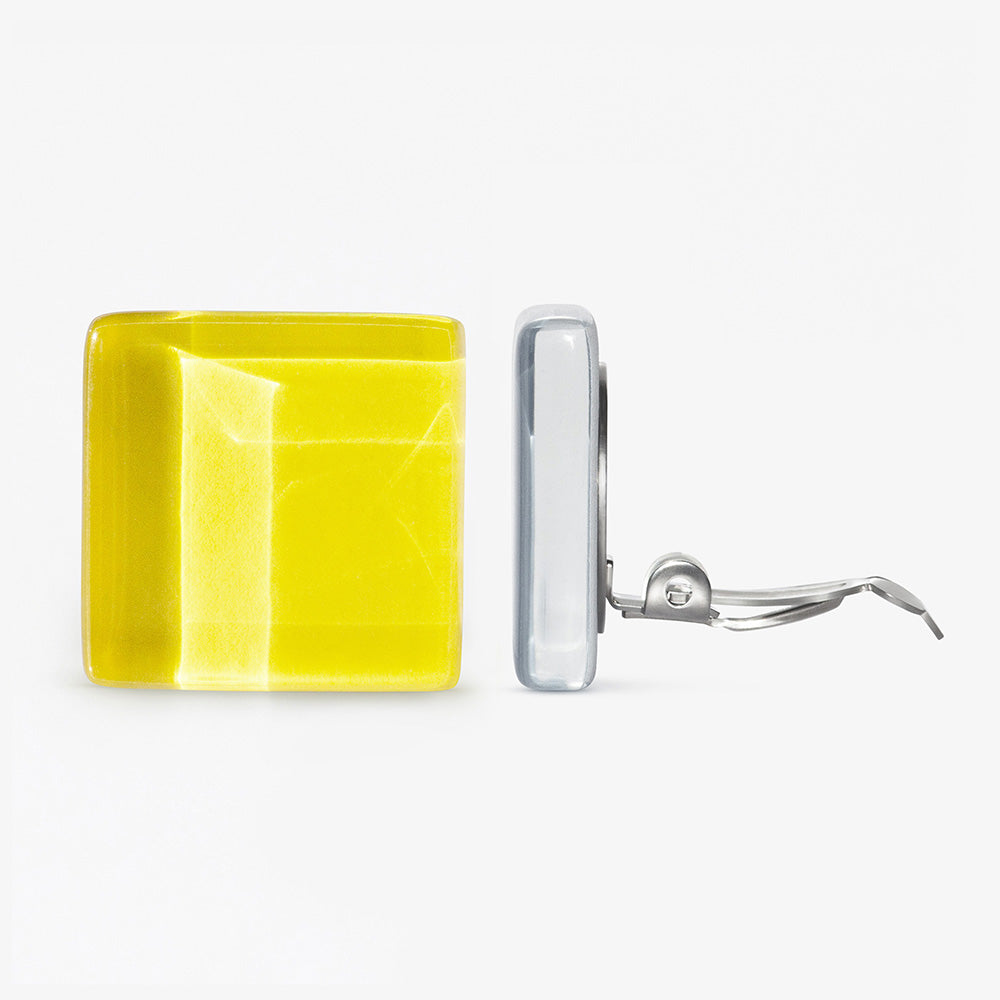 Foto von Statement Clip Ohrringe aus Glas • 20mm