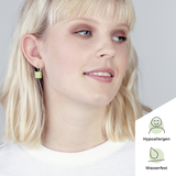 Foto von Geometric glass earrings • 10mm