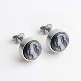 Edelstahl Ohrstecker mit Stein • Perlmuttoptik  • 8mm Edelstahl Ohrstecker mit Stein • Perlmuttoptik  • 8mm