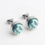 Edelstahl Ohrstecker mit Stein • Perlmuttoptik  • 8mm Edelstahl Ohrstecker mit Stein • Perlmuttoptik  • 8mm