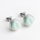 Edelstahl Ohrstecker mit Stein • Perlmuttoptik  • 8mm Edelstahl Ohrstecker mit Stein • Perlmuttoptik  • 8mm