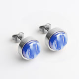 Edelstahl Ohrstecker mit Stein • Perlmuttoptik  • 8mm Edelstahl Ohrstecker mit Stein • Perlmuttoptik  • 8mm