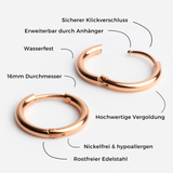 Foto von Stainless steel basic hoop earrings • Waterproof earrings