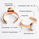 Foto von Adjustable ring with stone • 8mm