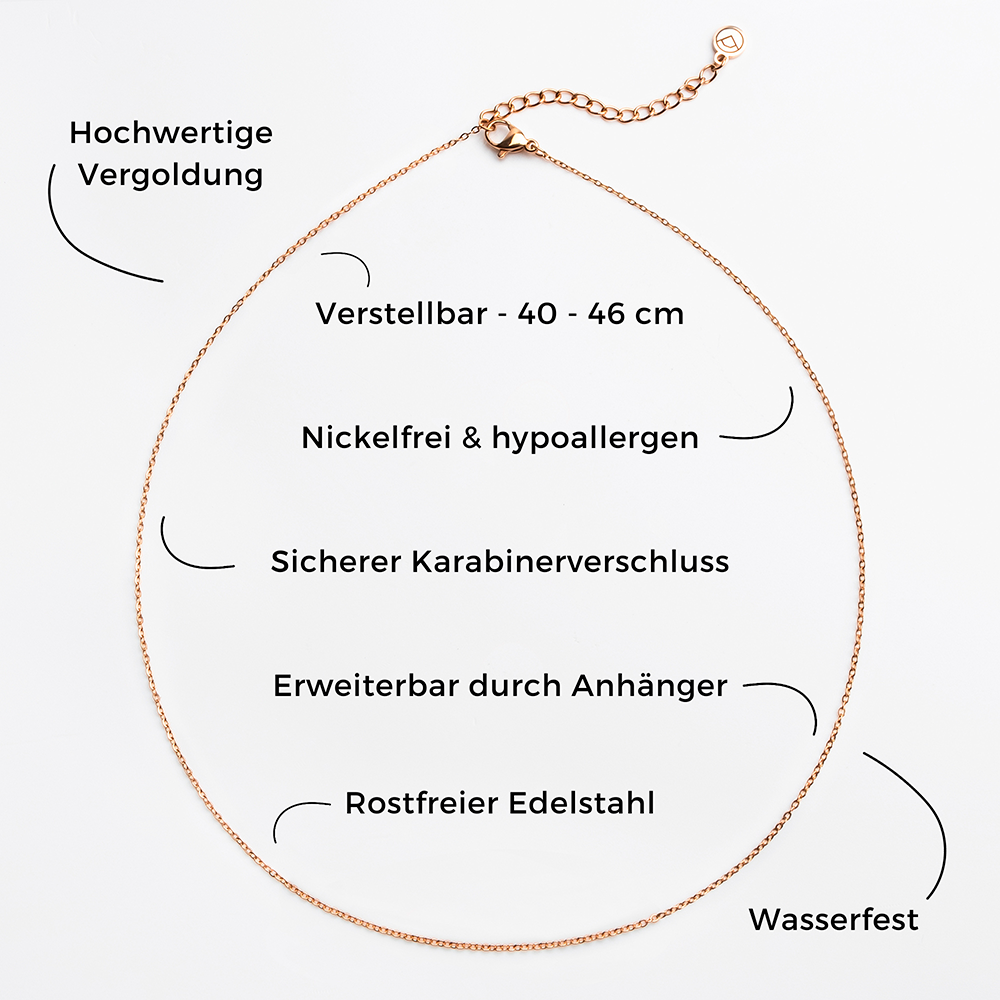 Foto von Fine stainless steel link chain • Mix & Match necklace