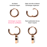 Foto von Hoop earrings with pendants • Mix & Match earrings • 12mm