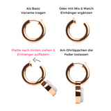 Foto von Hoop clip earrings with pendants • Mix & Match ear clips • 14mm