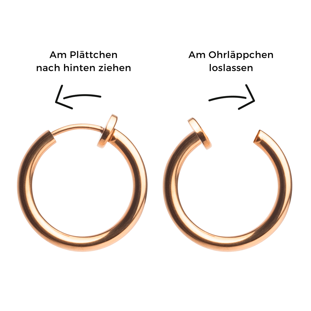 Foto von Basic Creolen Clips • Minimalistische Ohrringe Foto von Basic Creolen Clips • Minimalistische Ohrringe