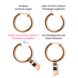 Foto von Ohrclip Creolen mit Einhänger • Mix & Match Ohrclips • 18mm