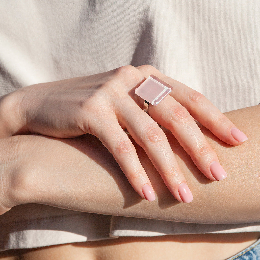 Foto von Statement ring with 20mm stone • adjustable size