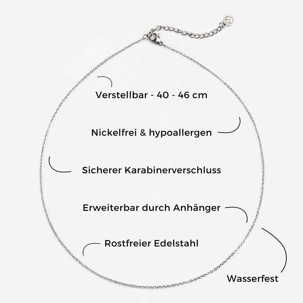 Foto von Fine stainless steel link chain • Mix & Match necklace