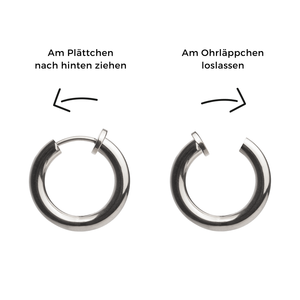 Foto von Basic Creolen Clips • Minimalistische Ohrringe