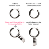 Foto von Clip Creolen mit Einhänger • Mix & Match Ohrclips • 14mm