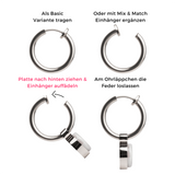 Foto von Ohrclip Creolen mit Einhänger • Mix & Match Ohrclips • 18mm